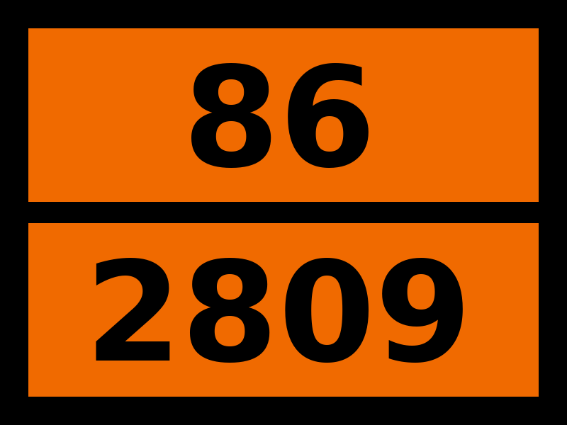 Детальное изображение элемента табличка опасный груз "86-2809. ртуть" от ALLPARTS.SU