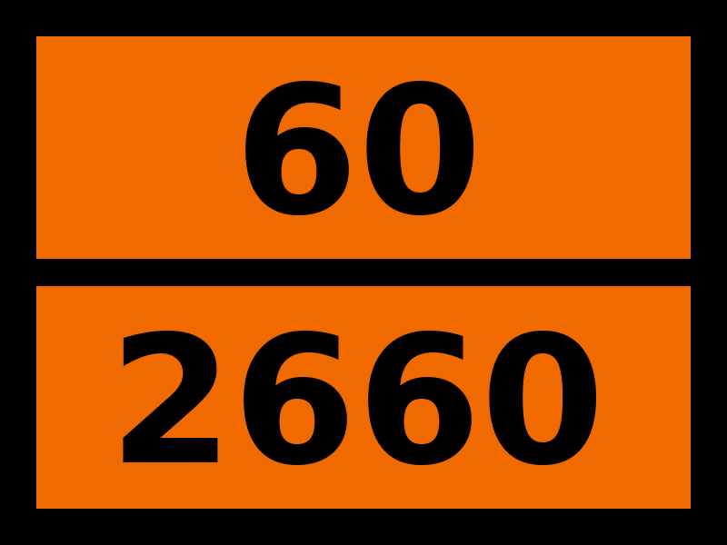 Детальное изображение элемента табличка опасный груз "60-2660. нитротолуидины (моно-)" от ALLPARTS.SU