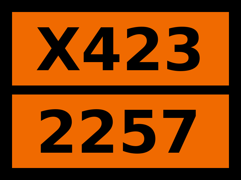 Детальное изображение элемента табличка опасный груз "x423-2257. калий" от ALLPARTS.SU