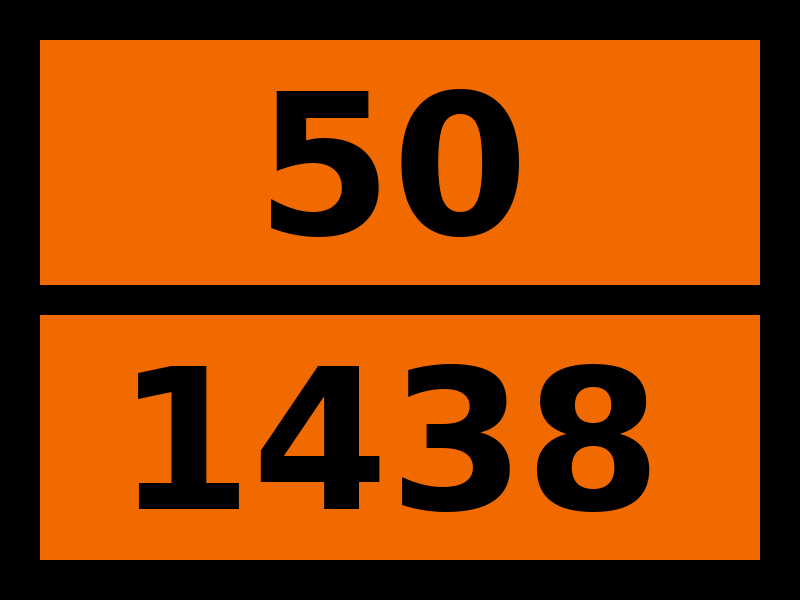 Детальное изображение элемента табличка опасный груз "50-1438. алюминия нитрат" от ALLPARTS.SU