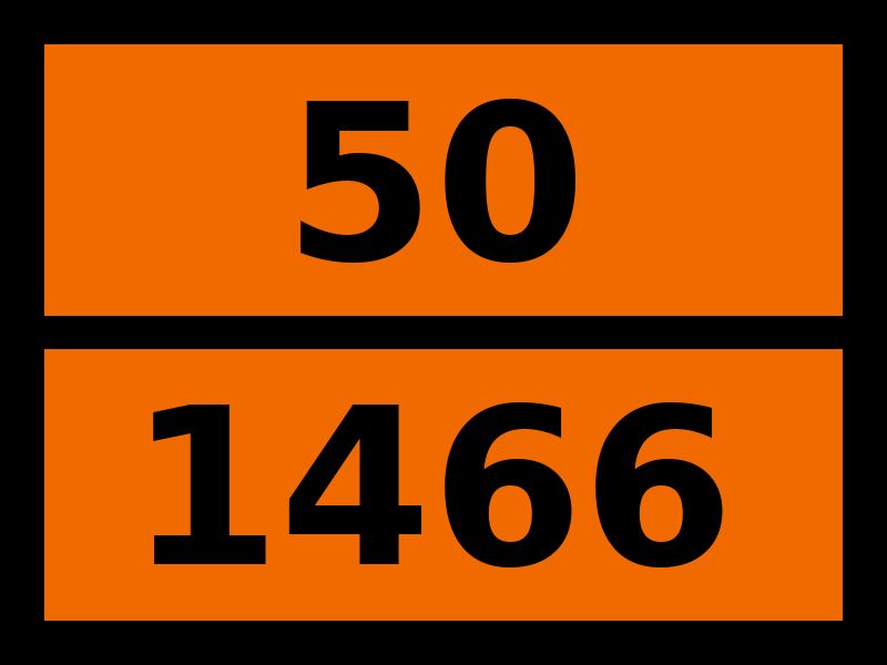 Детальное изображение элемента табличка опасный груз "50-1466. железа нитрат" от ALLPARTS.SU