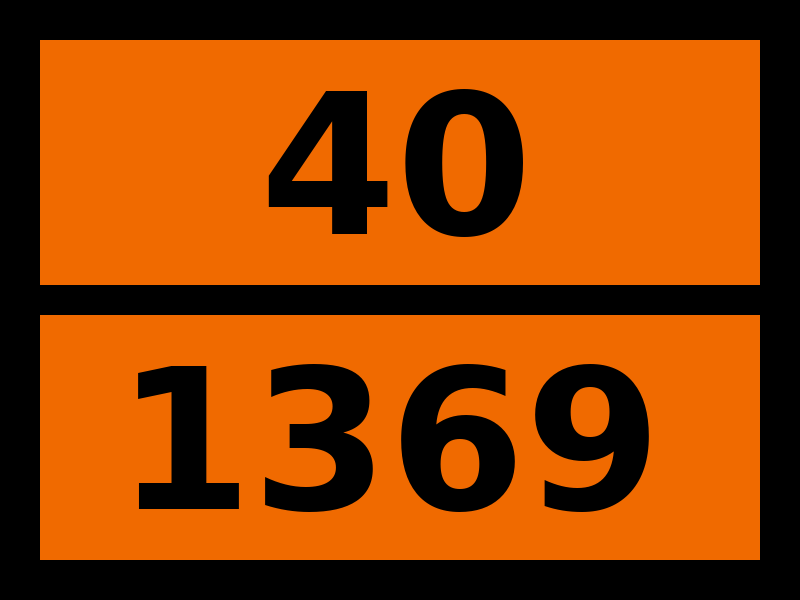 Детальное изображение элемента табличка опасный груз "40-1369. п-нитрозодиметиланилин" от ALLPARTS.SU