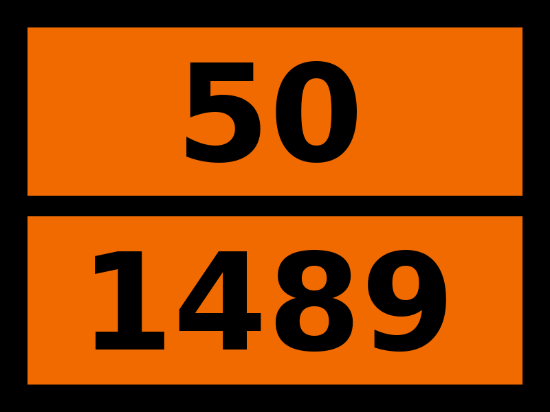 Детальное изображение элемента табличка опасный груз "50-1489. калия перхлорат" от ALLPARTS.SU