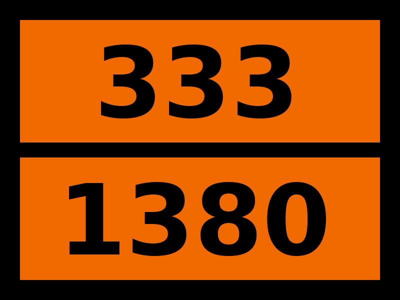 Детальное изображение элемента табличка опасный груз "333-1380. пентаборан" от ALLPARTS.SU
