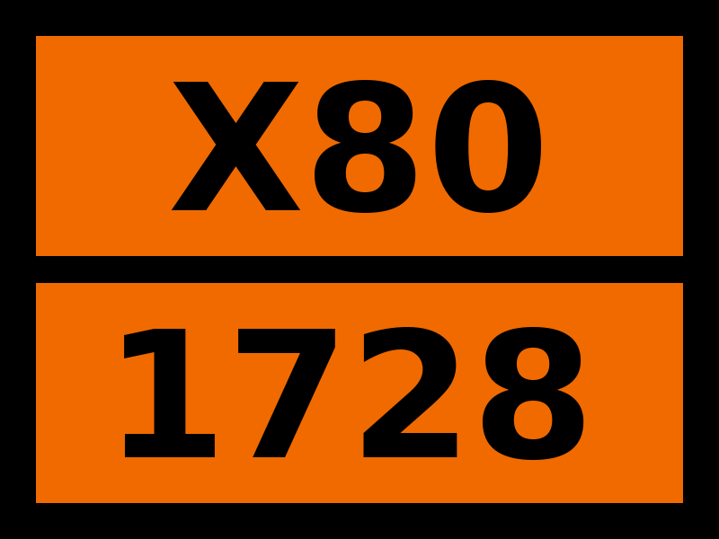 Детальное изображение элемента табличка опасный груз "x80-1728. амилтрихлорсилан" от ALLPARTS.SU