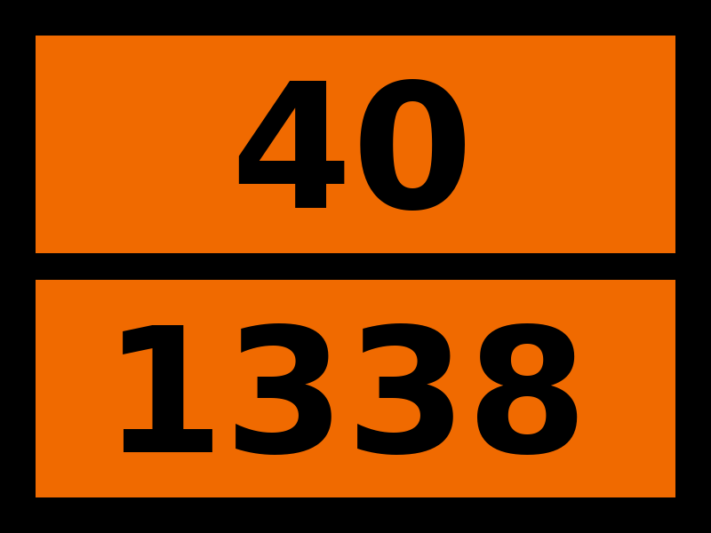 Детальное изображение элемента табличка опасный груз "40-1338. фосфор аморфный" от ALLPARTS.SU
