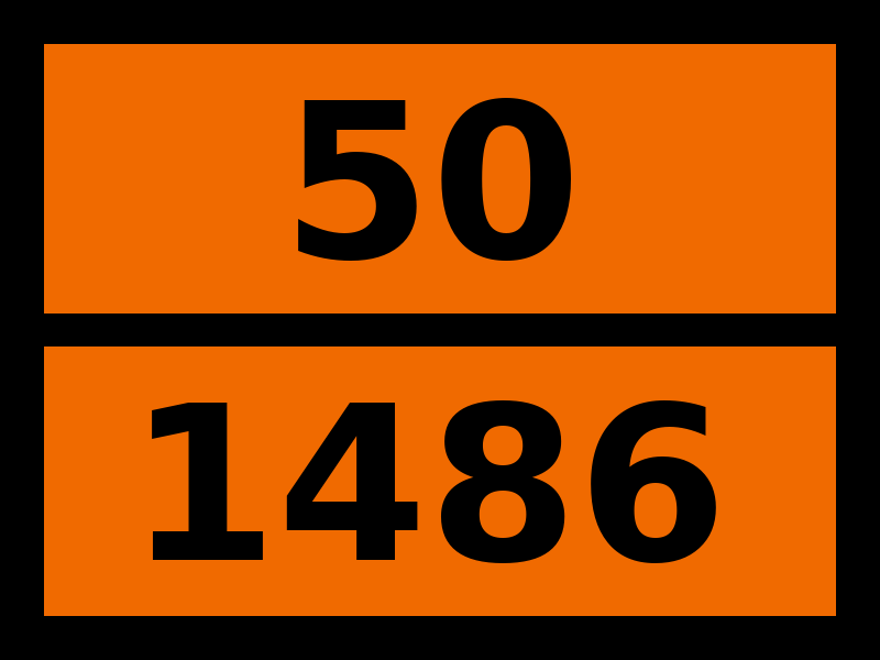 Детальное изображение элемента табличка опасный груз "50-1486. калия нитрат" от ALLPARTS.SU