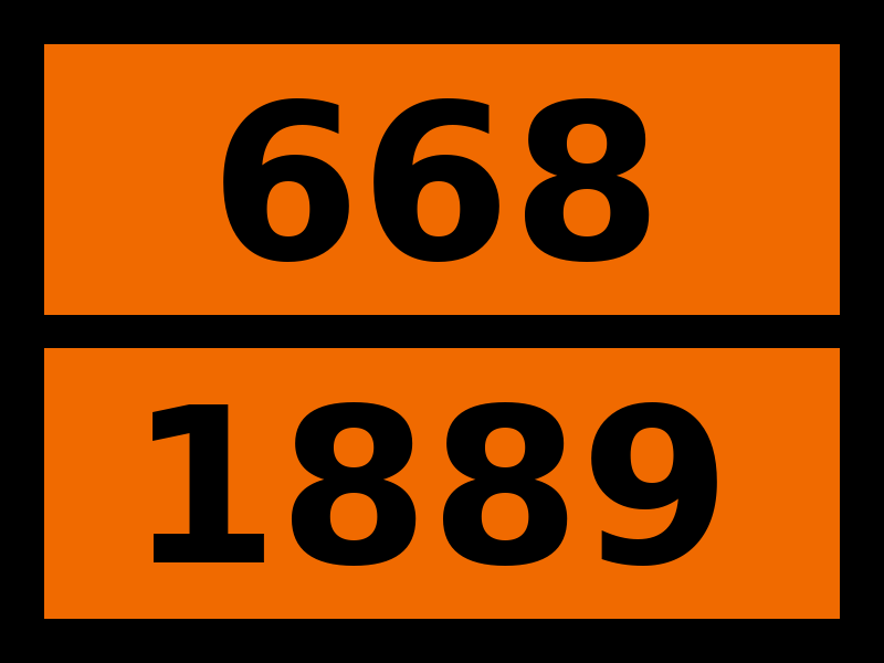 Детальное изображение элемента табличка опасный груз "668-1889. циан бромид" от ALLPARTS.SU