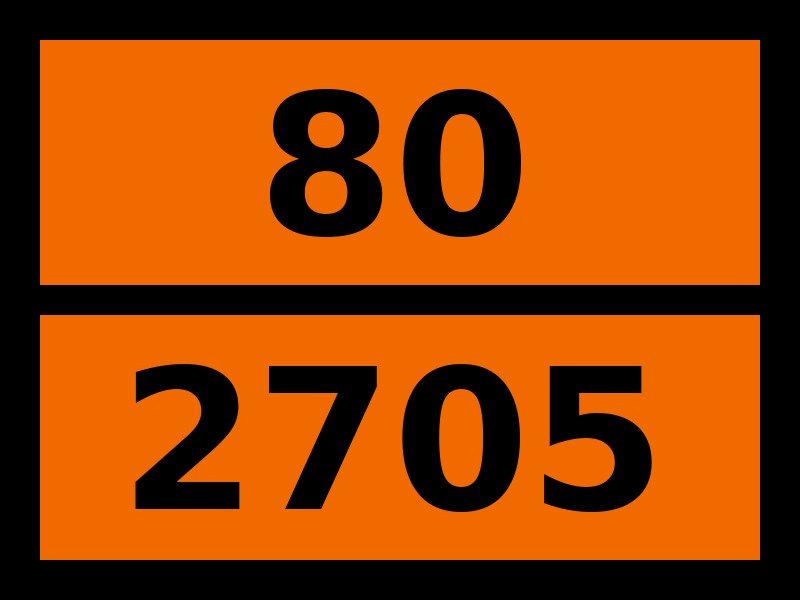 Детальное изображение элемента табличка опасный груз "80-2705. пентол-1" от ALLPARTS.SU