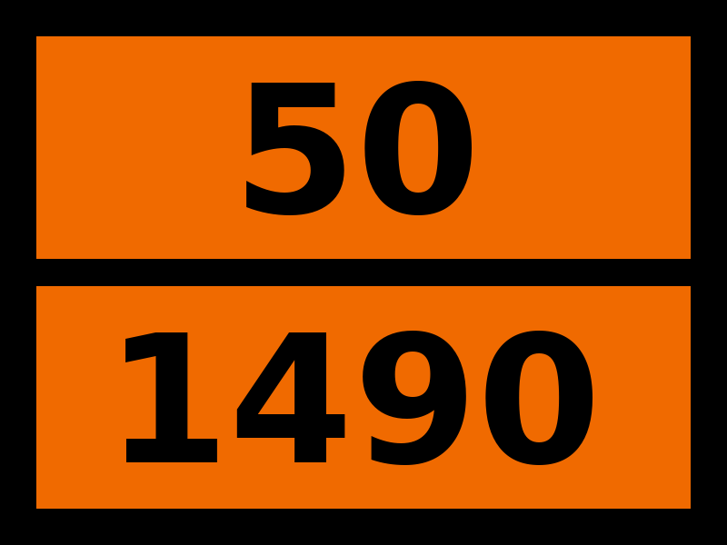 Детальное изображение элемента табличка опасный груз "50-1490. калия перманганат" от ALLPARTS.SU