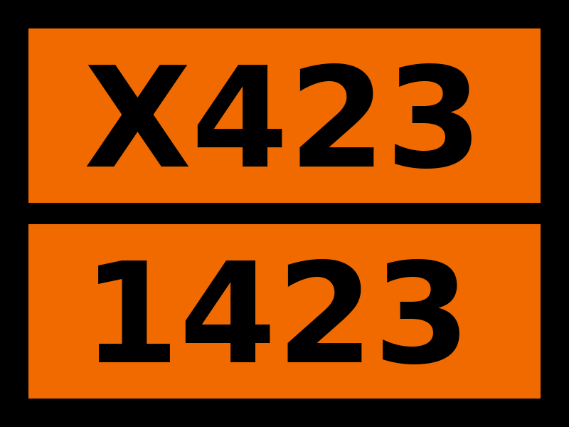 Детальное изображение элемента табличка опасный груз "x423-1423. рубидий" от ALLPARTS.SU