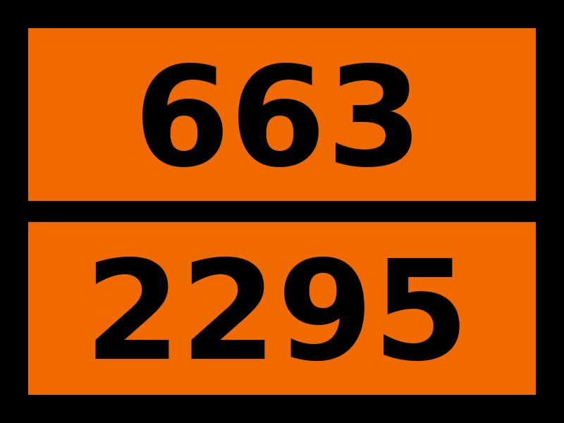 Детальное изображение элемента табличка опасный груз "663-2295. метилхлорацетат" от ALLPARTS.SU