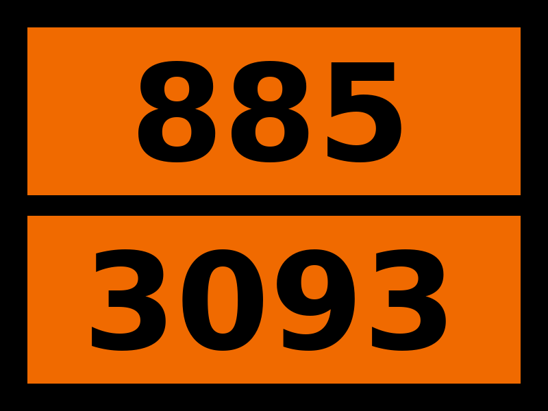 Детальное изображение элемента табличка опасный груз "885-3093. жидкость коррозионная окисляющая, н.у.к." от ALLPARTS.SU